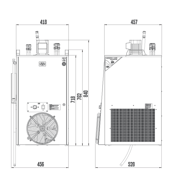 Lindr CWP 300 under counter beer and wine cooler dimensions