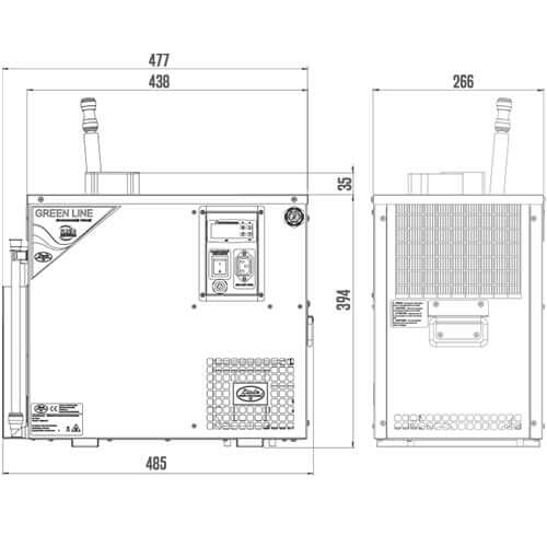 The Beverage Cooling Company - Lindr AS-40 Glycol under counter external cooler