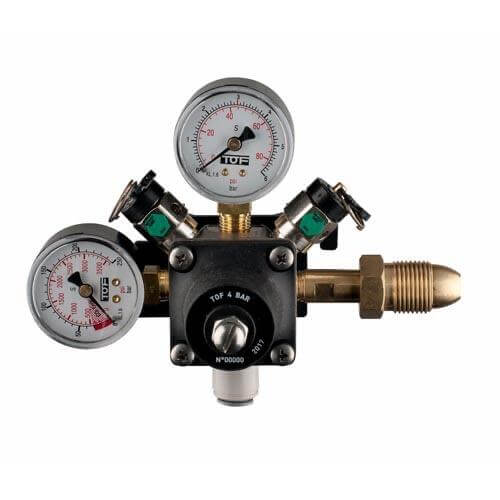 The Beverage Cooling Company - TOF Primary Mixed Gas regulator - bottle mount