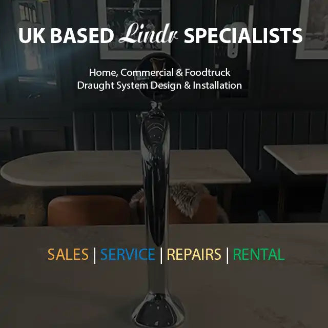 Beverage Cooling Company banner for mobile showing bar design with Guinness branded tap and heading saying Home, Commercial and Foodtruck draught system design and installation