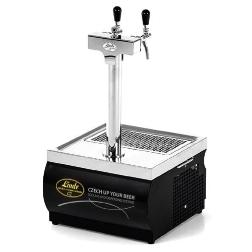 Lindr 55K portable beer wine and cocktail cooler Greenline rear