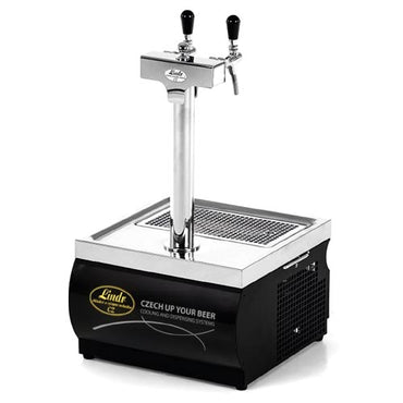 Lindr 55K portable beer wine and cocktail cooler Greenline rear