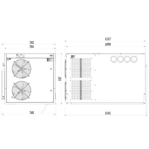 Lindr AS-450 under counter beer and wine cooler dimensions