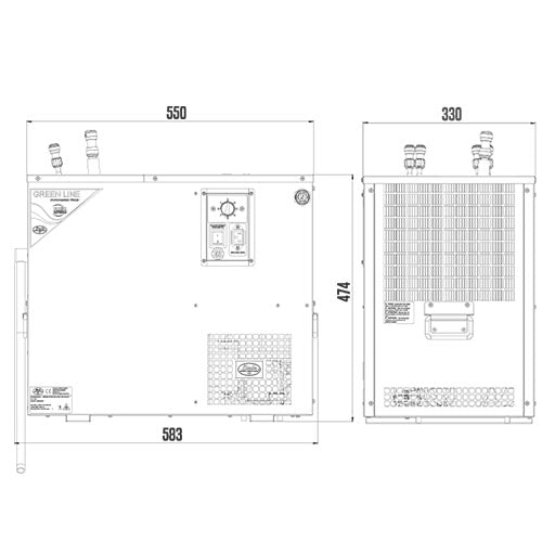 Lindr AS80 under counter beer and wine cooler dimensions