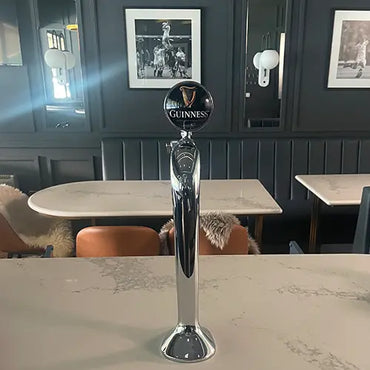 The Beverage Cooling Company Lindr Cobra font with Guinness badge 