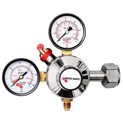 Micromatic CO2 regulator bottle mounted